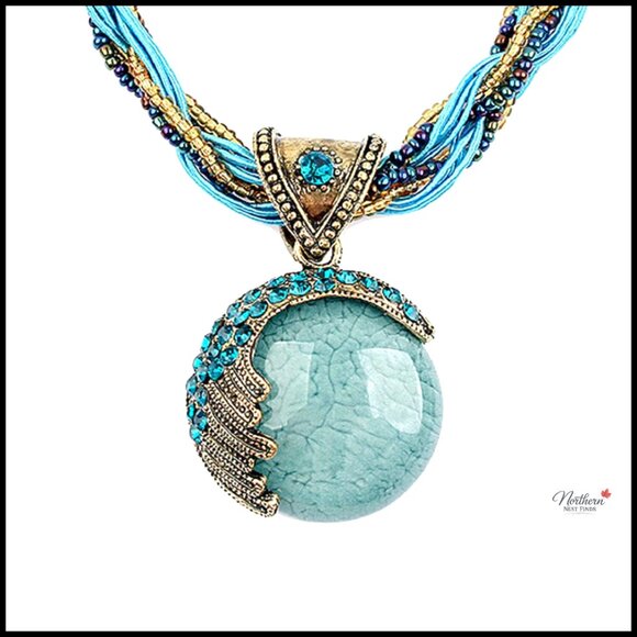 Jewelry - Handmade Bohemian Pendant Necklace Retro Vintage Adjustable Chain Statement